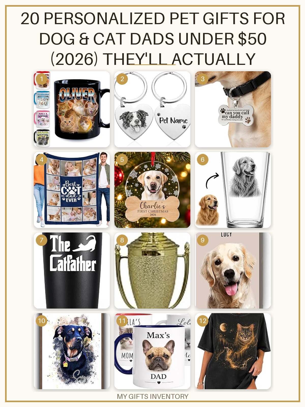 20 Personalized Pet Gifts for Dog & Cat Dads Under $50 (2026) They'll Actually Display