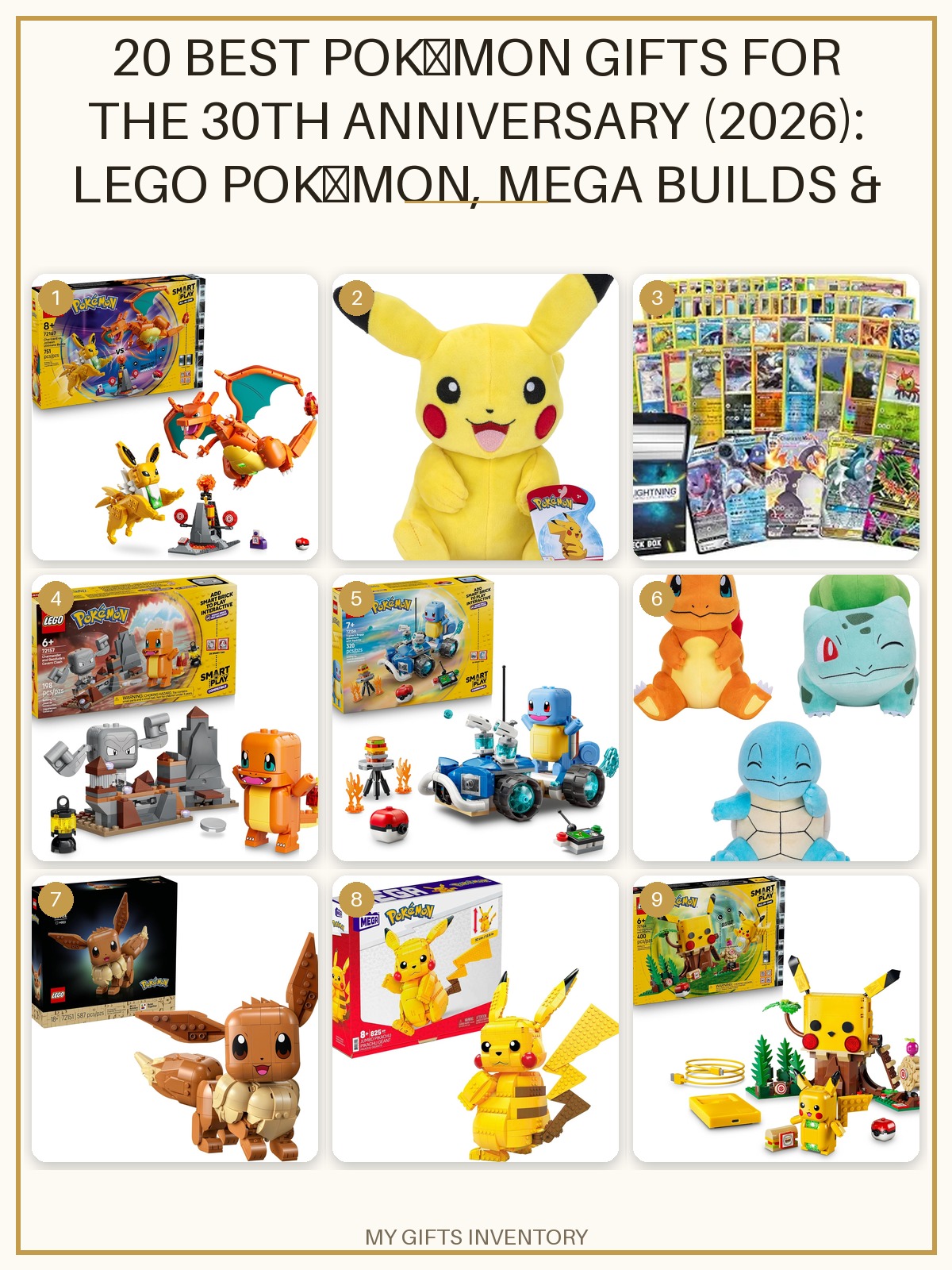 20 Best Pokémon Gifts for the 30th Anniversary (2026): LEGO Pokémon, MEGA Builds & Plush