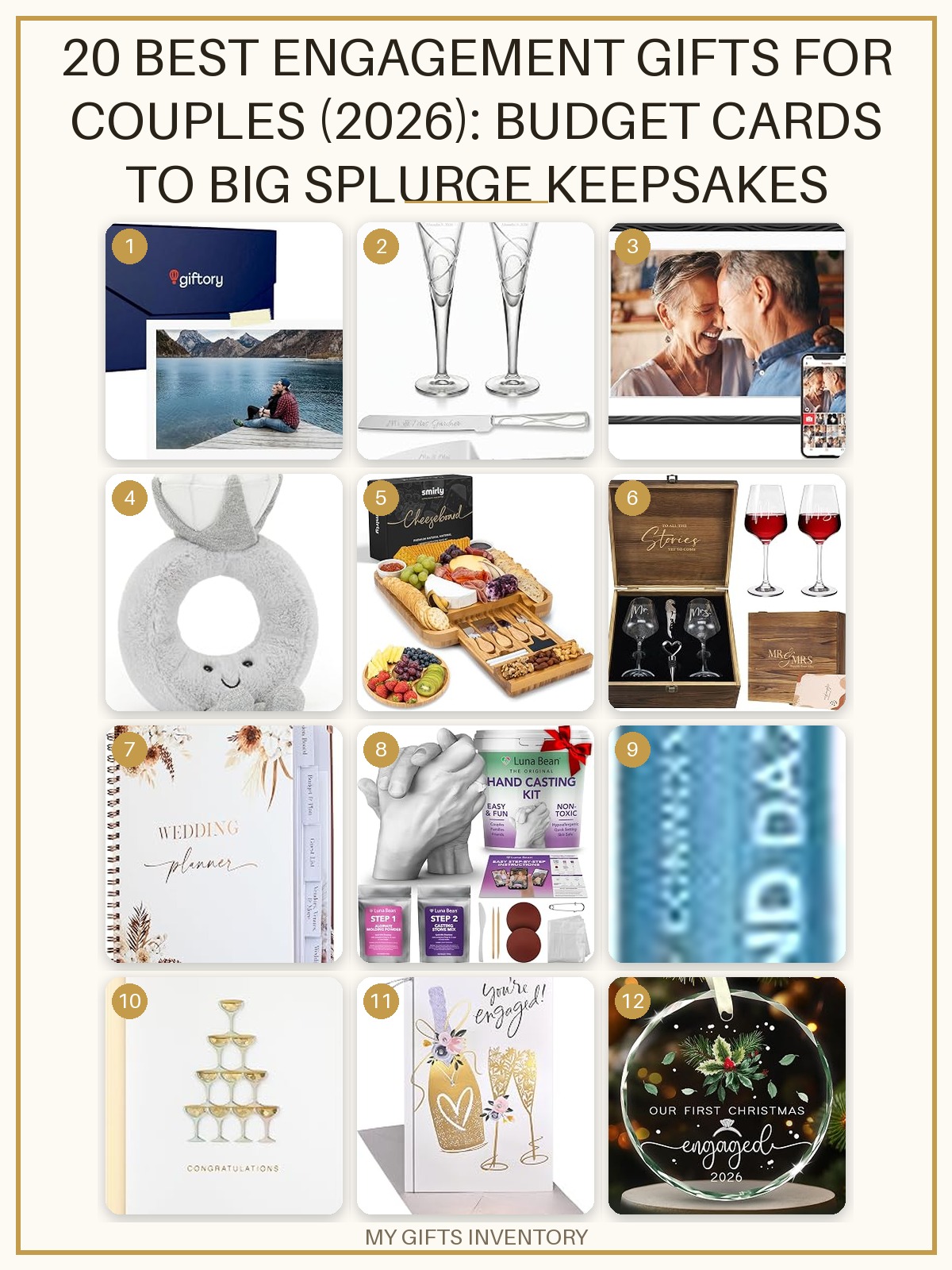20 Best Engagement Gifts for Couples (2026): Budget Cards to Big Splurge Keepsakes