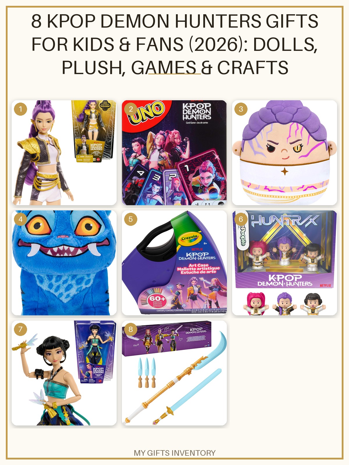 8 KPop Demon Hunters Gifts for Kids & Fans (2026): Dolls, Plush, Games & Crafts