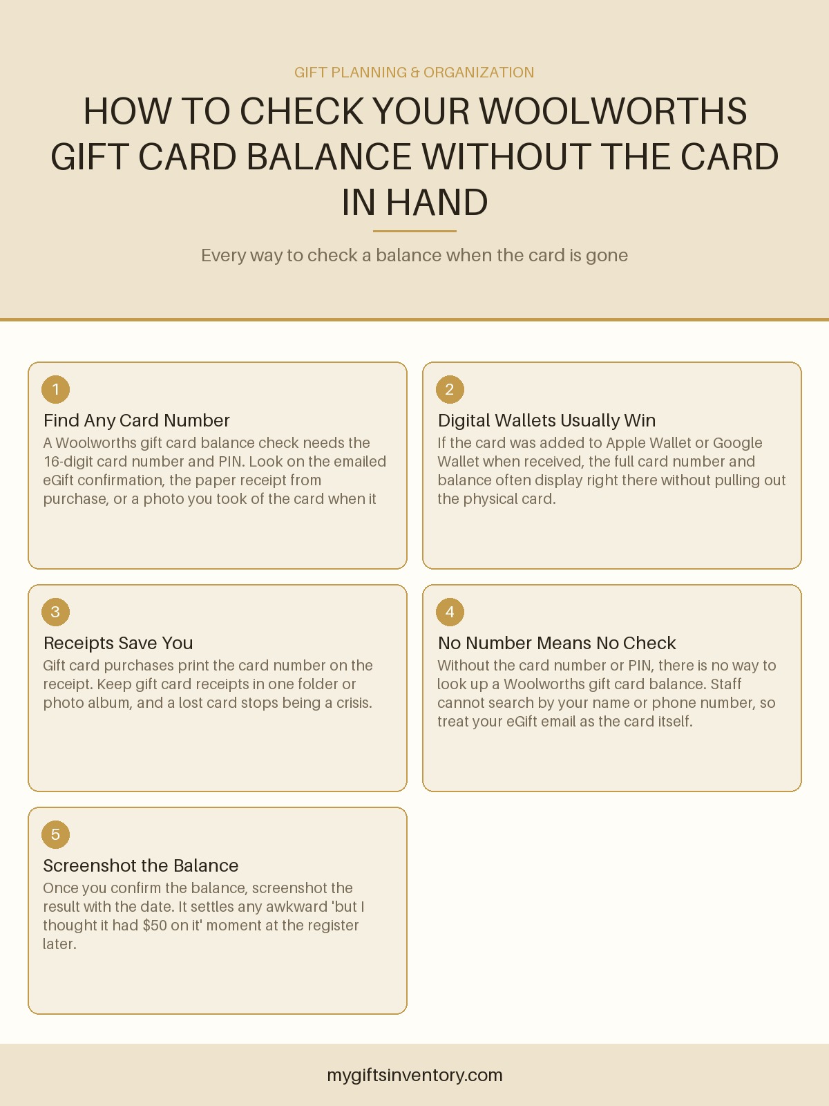 How to Check Your Woolworths Gift Card Balance Without the Card in Hand
