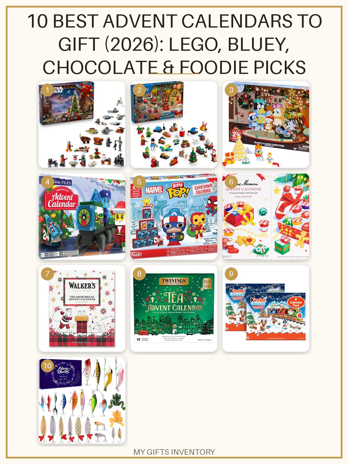 10 Best Advent Calendars to Gift (2026): LEGO, Bluey, Chocolate & Foodie Picks
