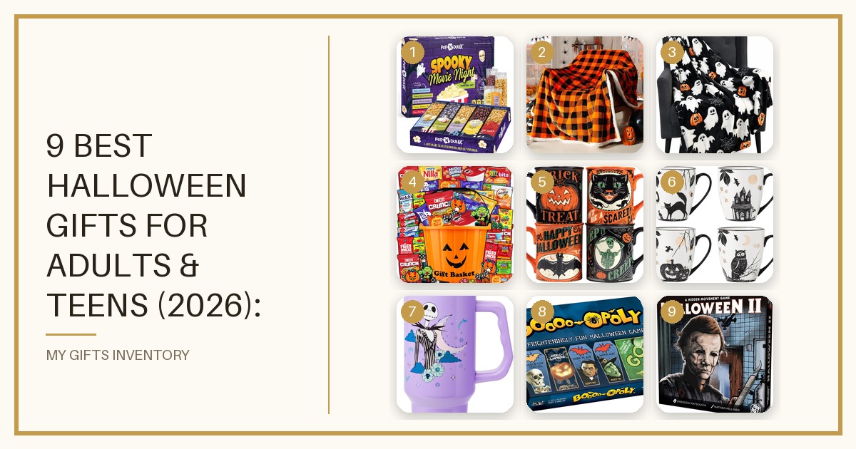 9 Best Halloween Gifts for Adults & Teens (2026): Movie-Night Baskets, Spooky Mugs, Cozy Blankets & Board Games