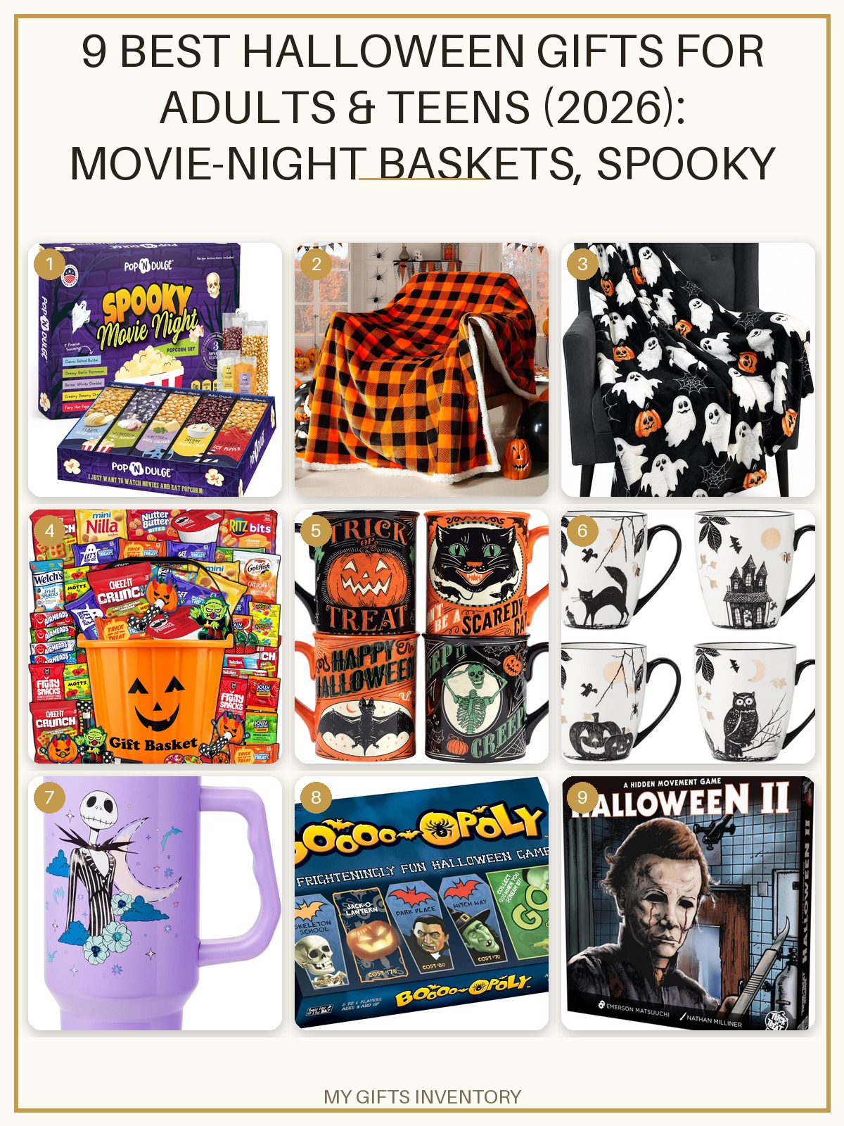 9 Best Halloween Gifts for Adults & Teens (2026): Movie-Night Baskets, Spooky Mugs, Cozy Blankets & Board Games