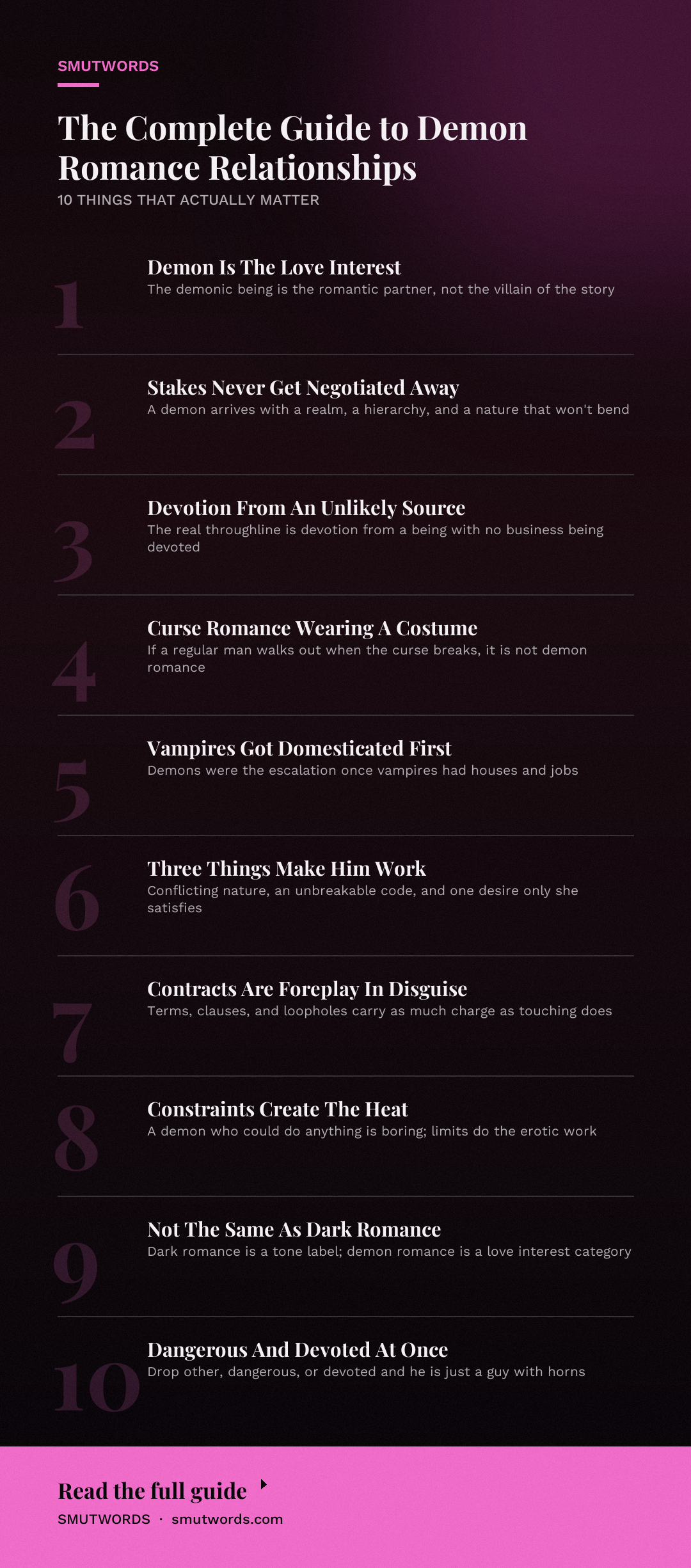 The Complete Guide to Demon Romance Relationships: key takeaways