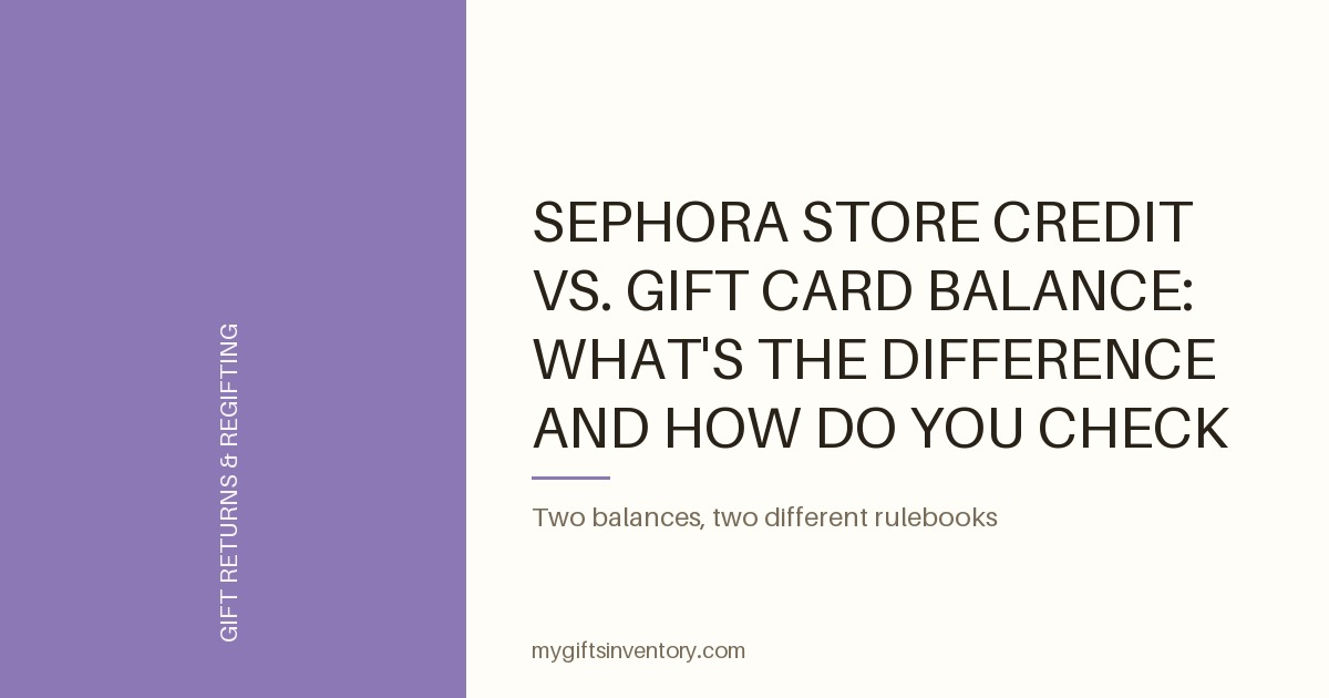 Sephora Store Credit vs. Gift Card Balance: What's the Difference and How Do You Check Yours?