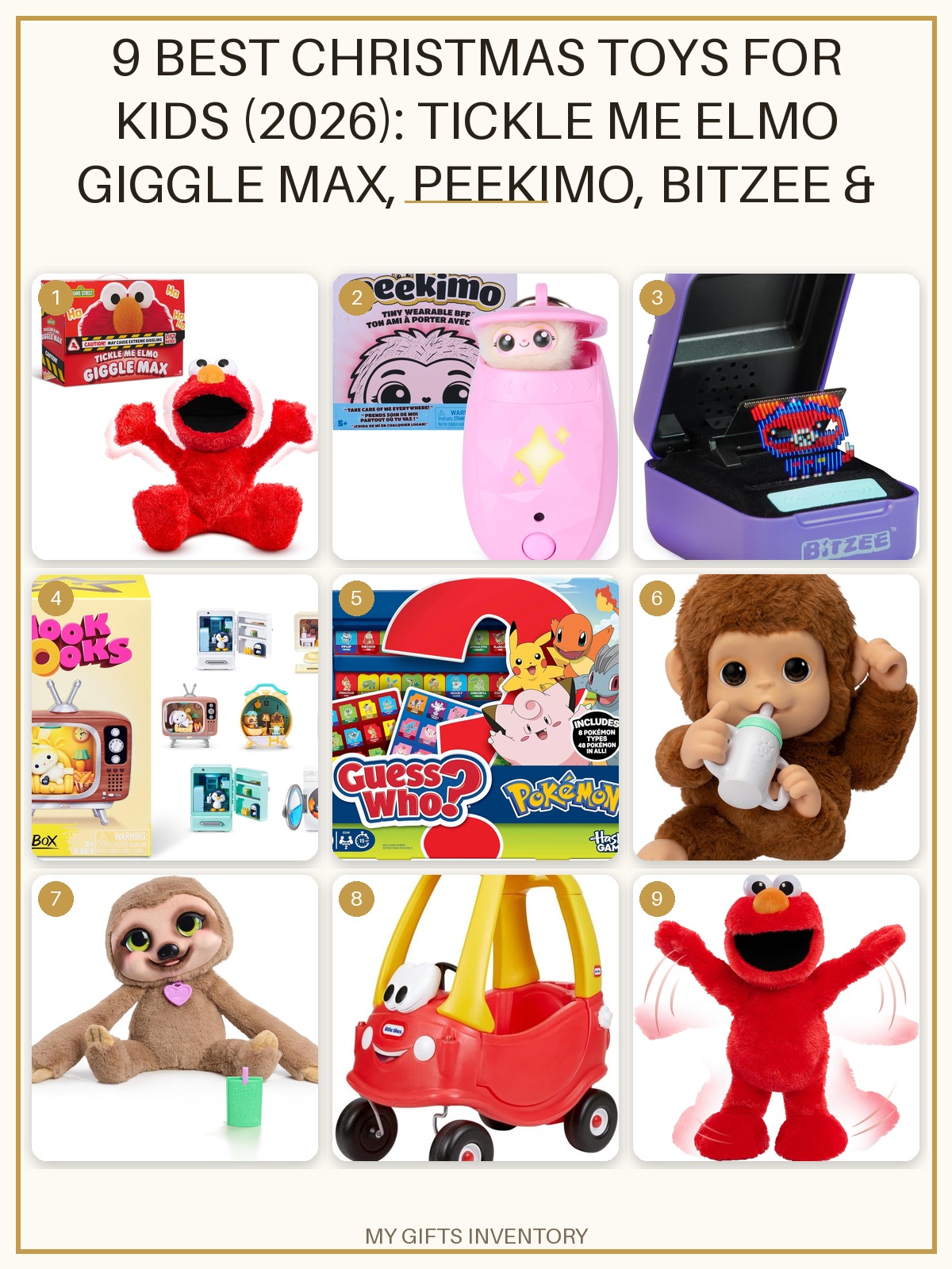 9 Best Christmas Toys for Kids (2026): Tickle Me Elmo Giggle Max, Peekimo, Bitzee & More Top Picks