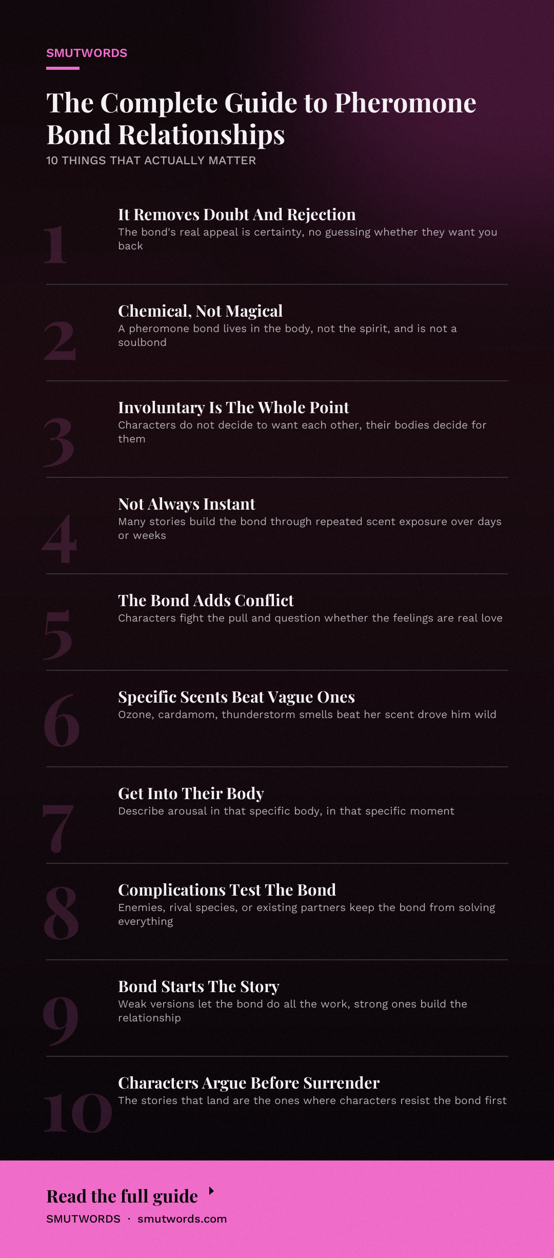 The Complete Guide to Pheromone Bond Relationships: key takeaways