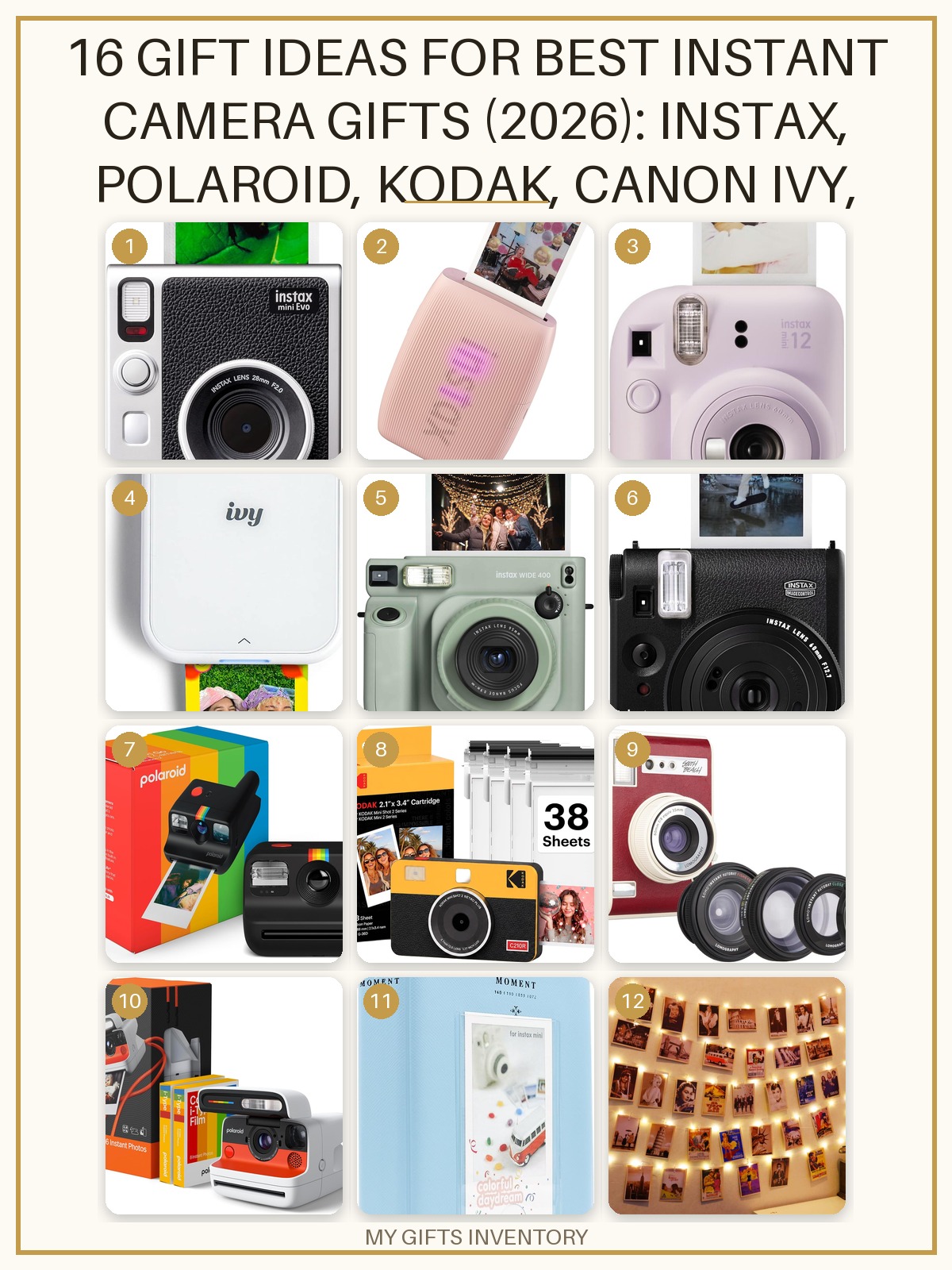16 Best Instant Camera Gifts (2026): Instax, Polaroid, Kodak, Canon Ivy, Lomo & Kids Print Cameras