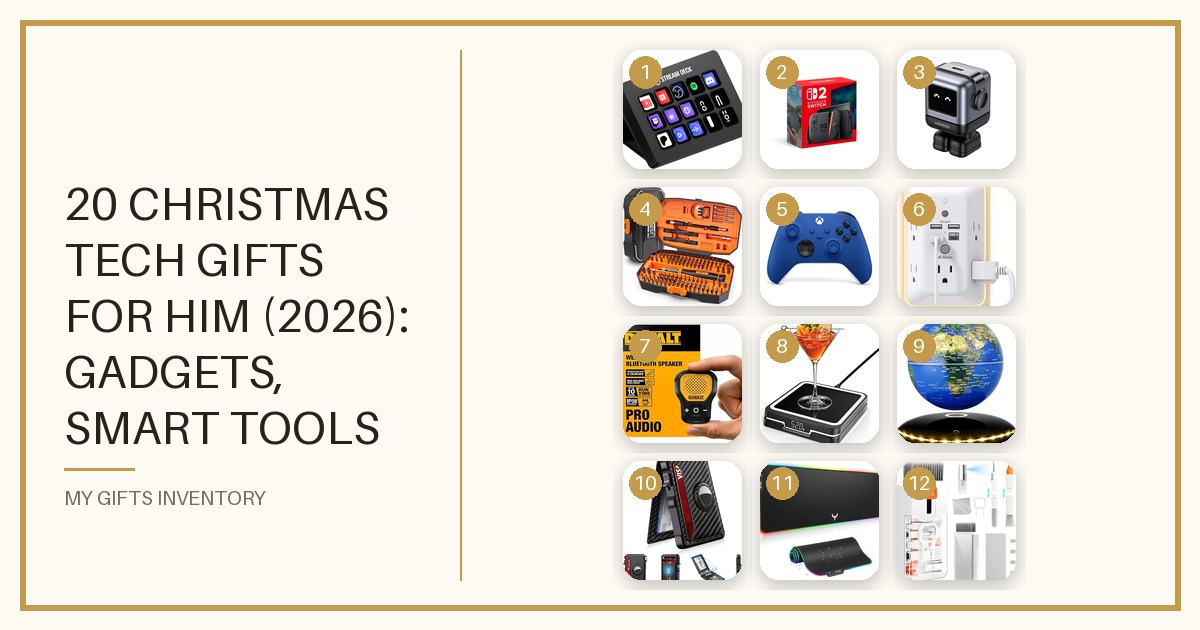 20 Christmas Tech Gifts for Him (2026): Gadgets, Smart Tools & Gear He'll Actually Use