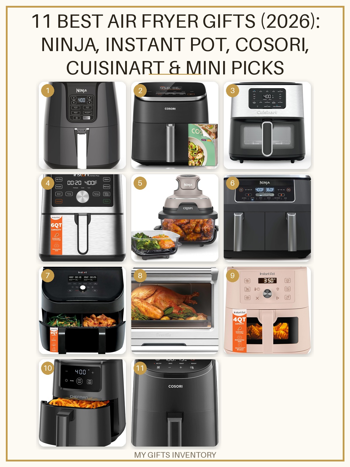 11 Best Air Fryer Gifts (2026): Ninja, Instant Pot, Cosori, Cuisinart & Mini Picks