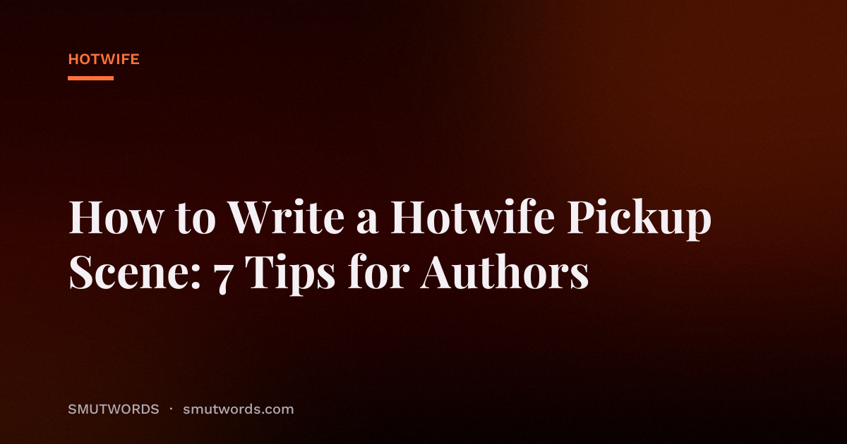 How to Write a Hotwife Pickup Scene: 7 Tips for Authors