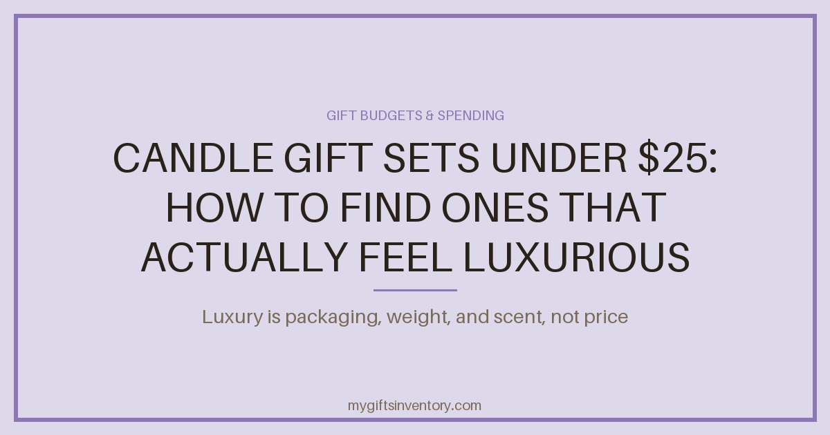 Candle Gift Sets Under $25: How to Find Ones That Actually Feel Luxurious