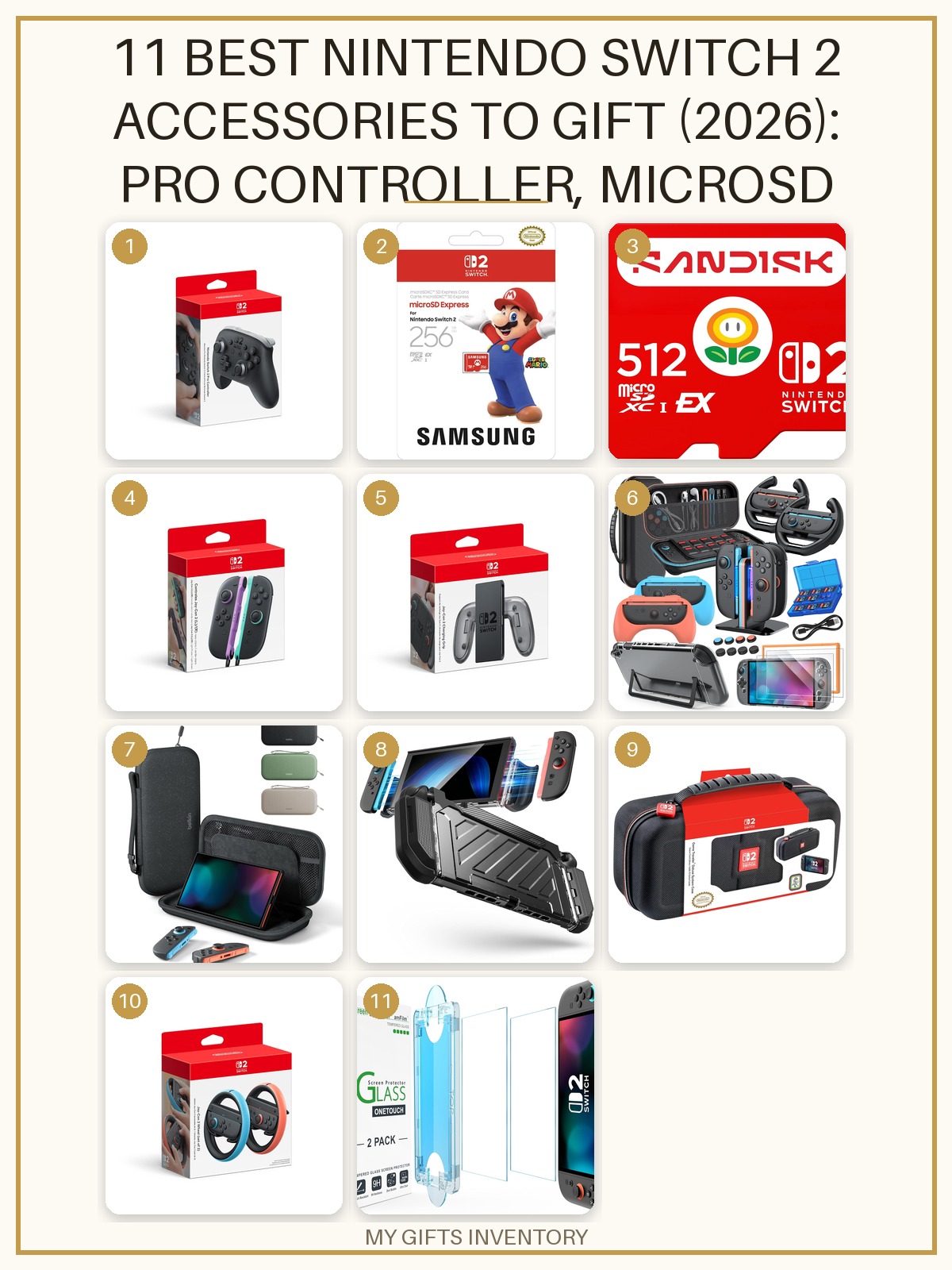 11 Best Nintendo Switch 2 Accessories to Gift (2026): Pro Controller, microSD Express, Cases & More