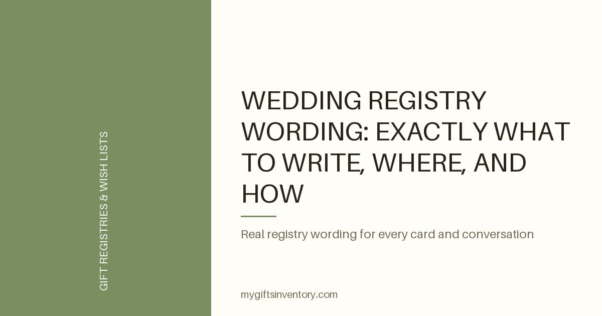 Wedding Registry Wording: Exactly What to Write, Where, and How