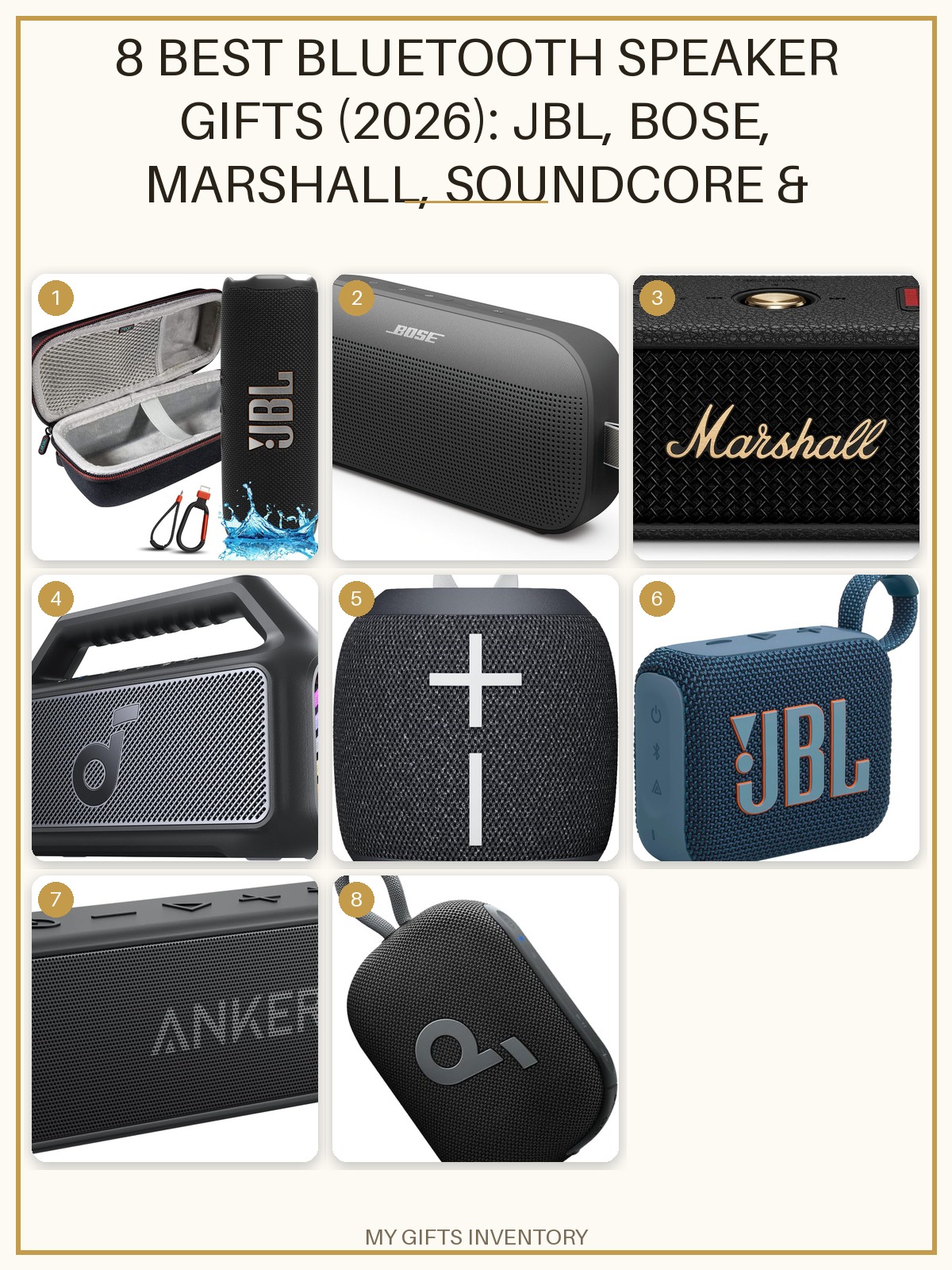 8 Best Bluetooth Speaker Gifts (2026): JBL, Bose, Marshall, Soundcore & Budget Picks