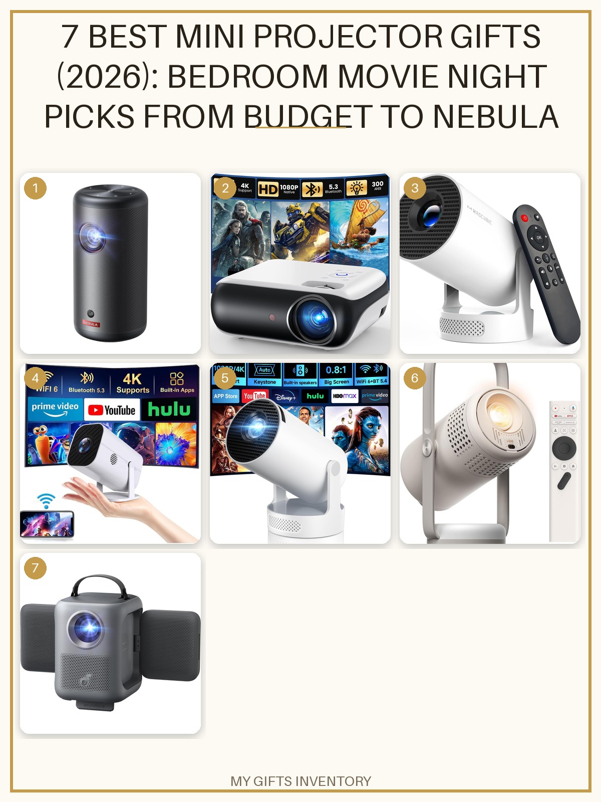 7 Best Mini Projector Gifts (2026): Bedroom Movie Night Picks from Budget to Nebula & XGIMI
