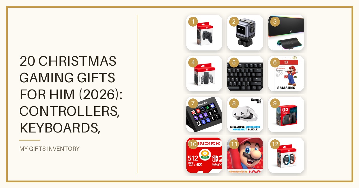 20 Christmas Gaming Gifts for Him (2026): Controllers, Keyboards, Chairs & Desk Gear He'll Actually Use