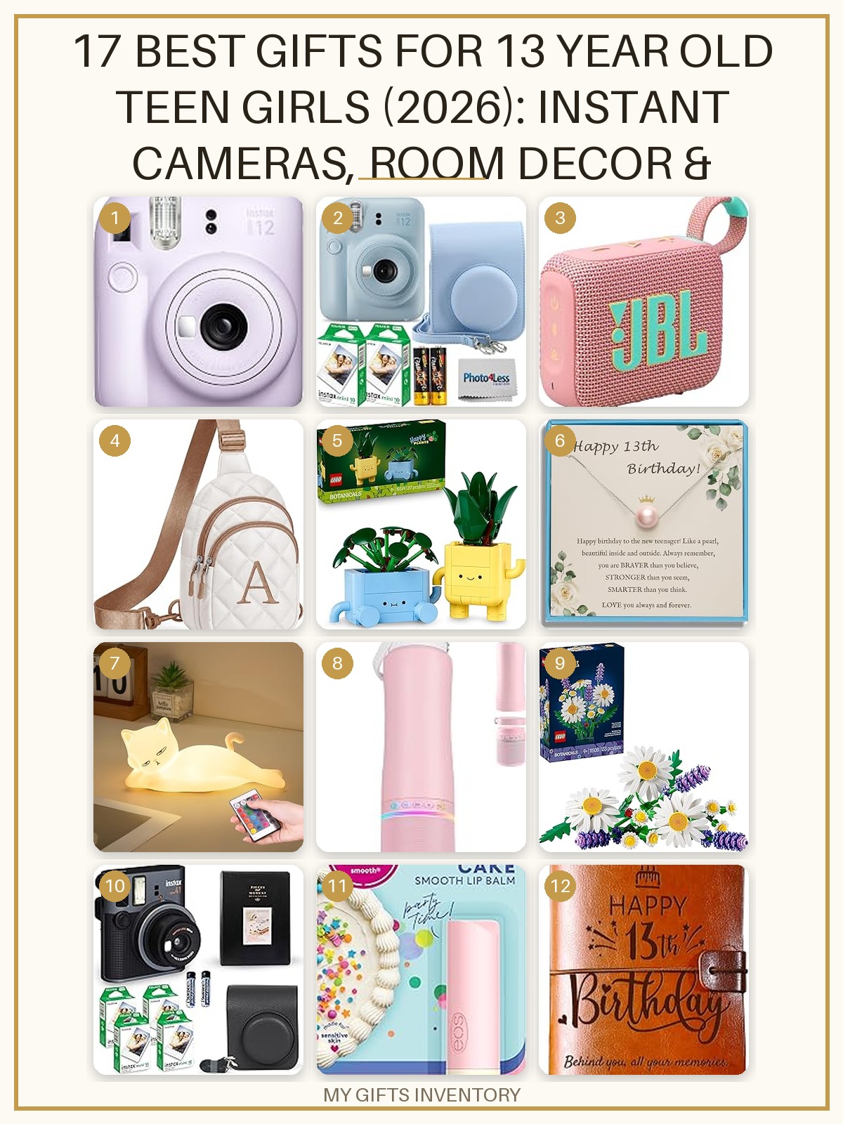 17 Best Gifts for 13 Year Old Teen Girls (2026): Instant Cameras, Room Decor & Trendy Picks