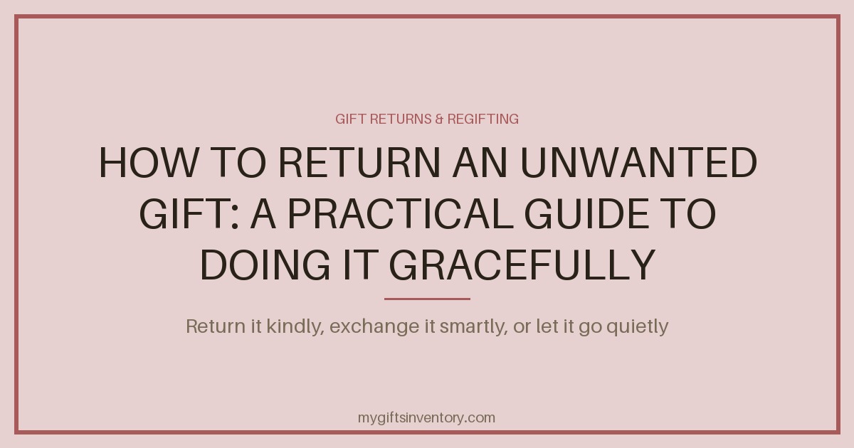 How to Return an Unwanted Gift: A Practical Guide to Doing It Gracefully