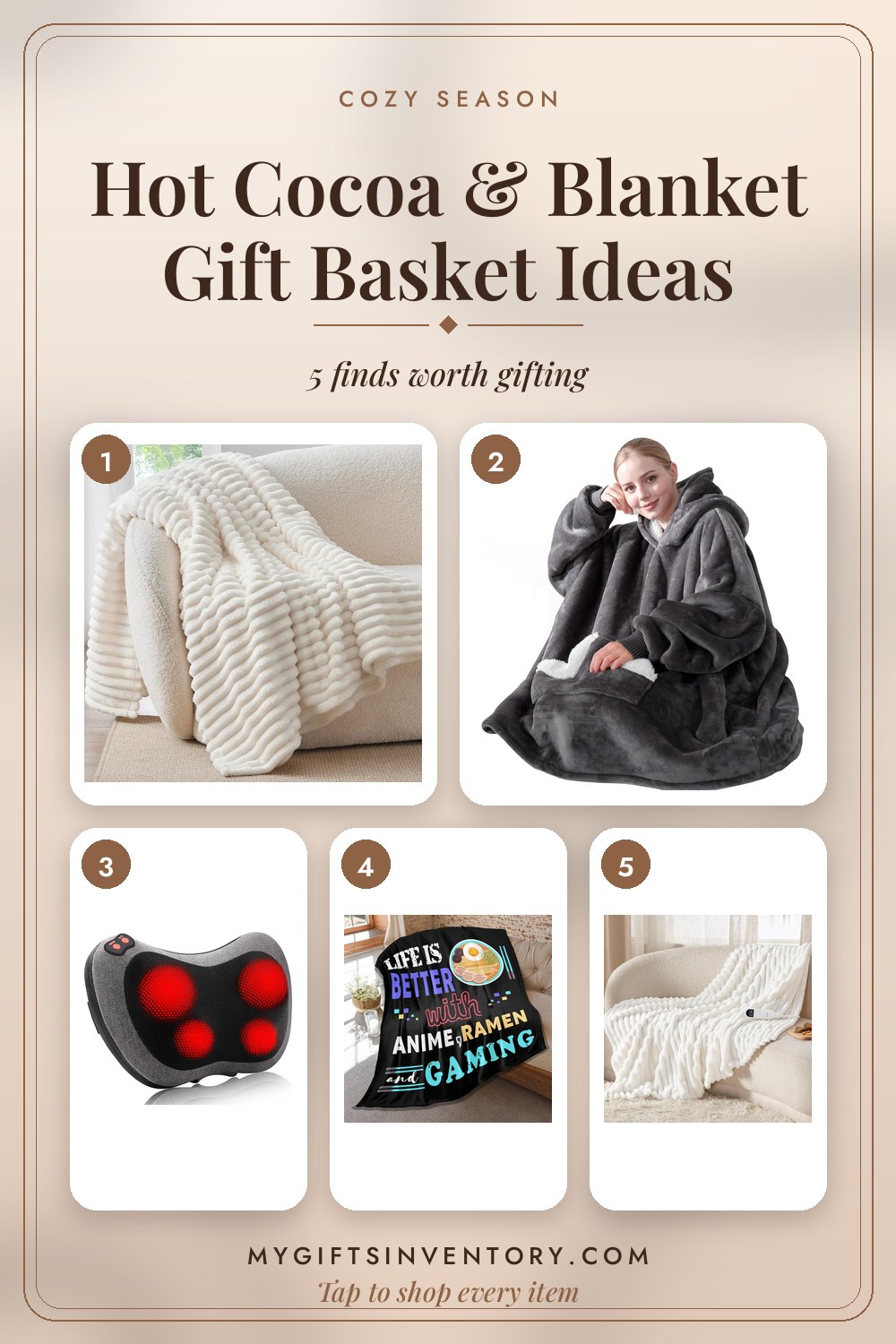 Hot Cocoa & Blanket Gift Basket Ideas