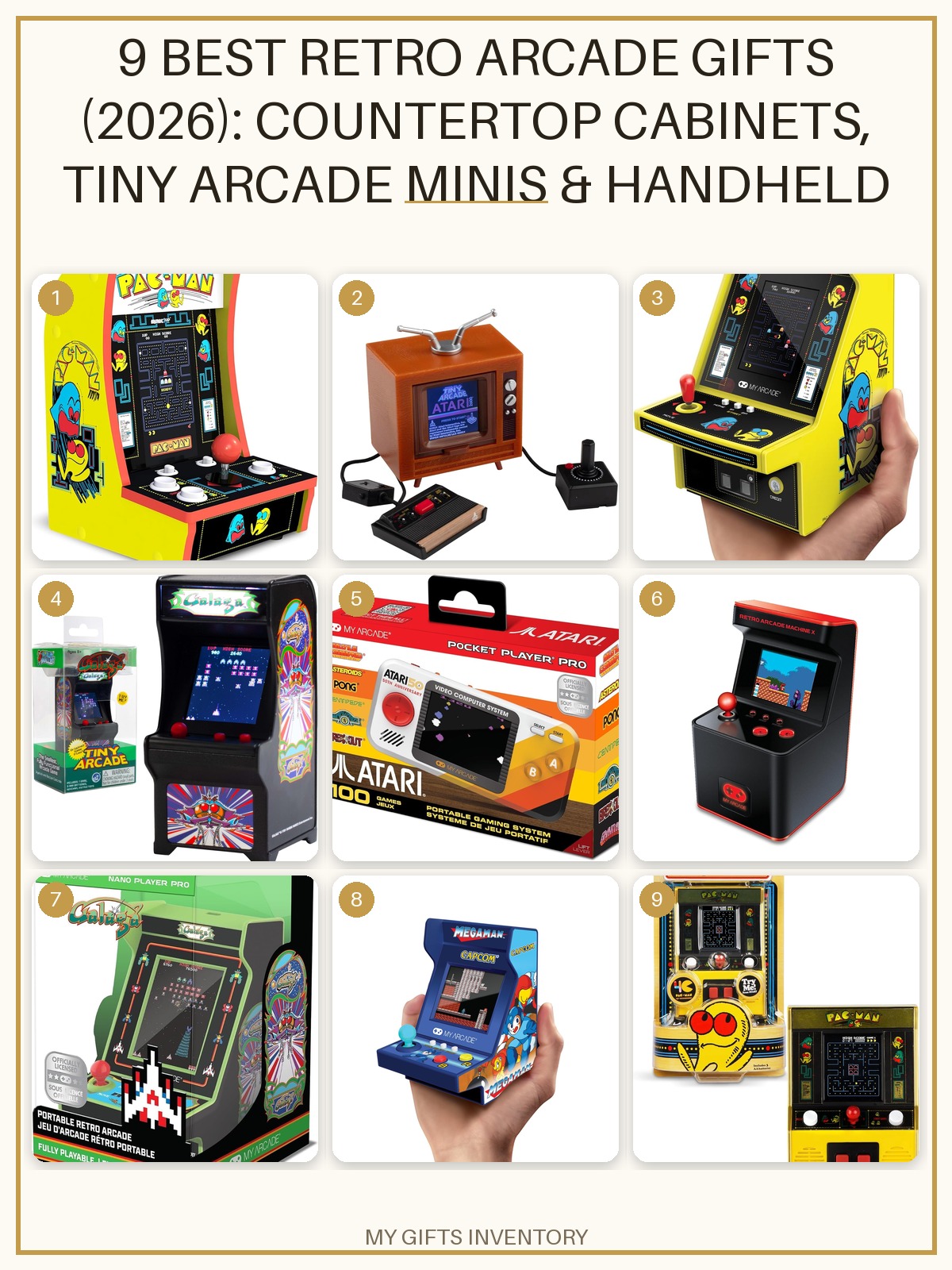 9 Best Retro Arcade Gifts (2026): Countertop Cabinets, Tiny Arcade Minis & Handheld Classics