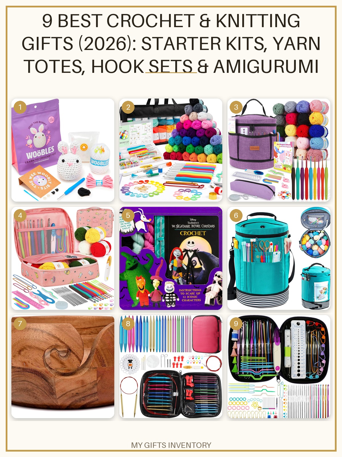 9 Best Crochet & Knitting Gifts (2026): Starter Kits, Yarn Totes, Hook Sets & Amigurumi Fun