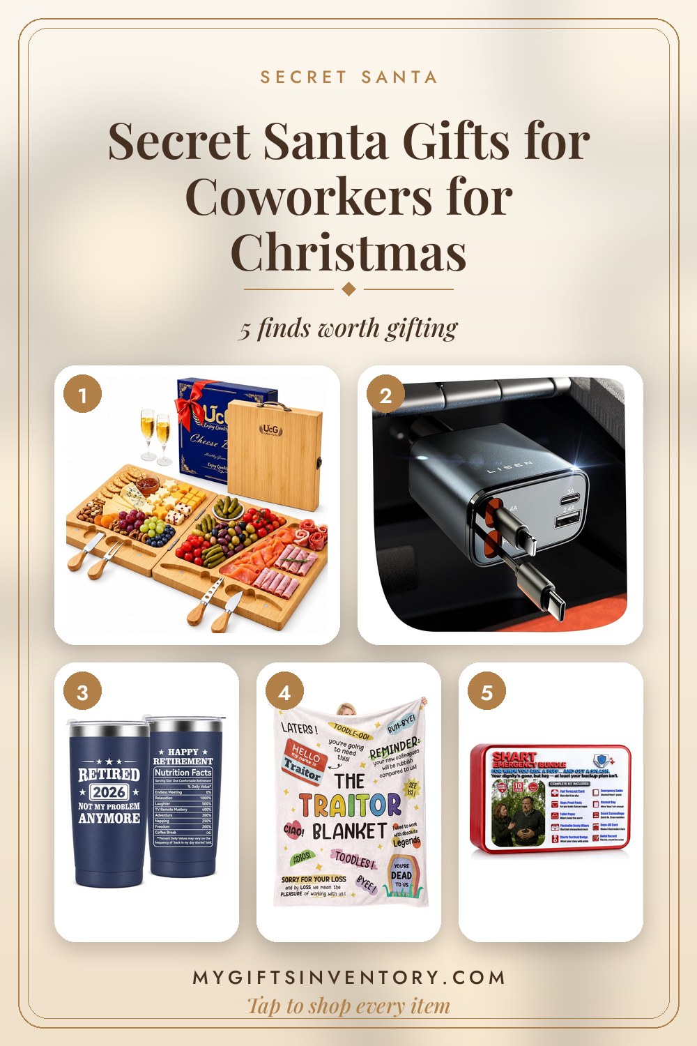 Secret Santa Gifts for Coworkers for Christmas