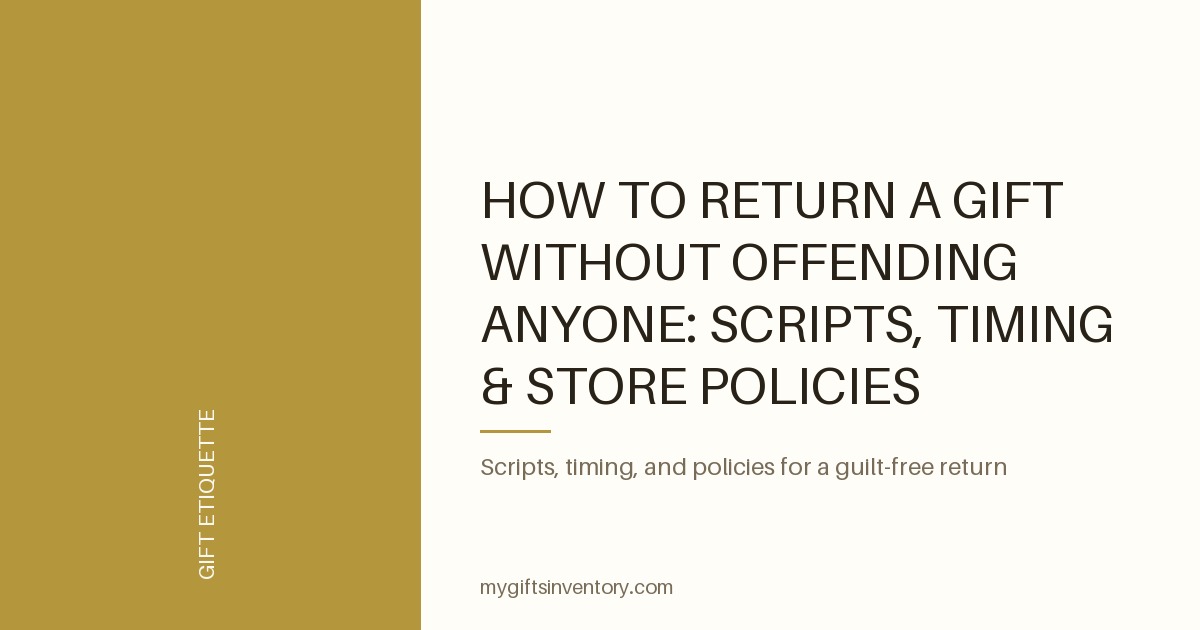 How to Return a Gift Without Offending Anyone: Scripts, Timing & Store Policies