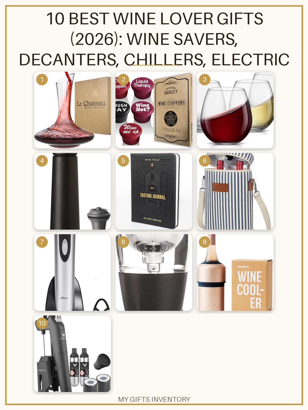 10 Best Wine Lover Gifts (2026): Wine Savers, Decanters, Chillers, Electric Openers & Tasting Journals