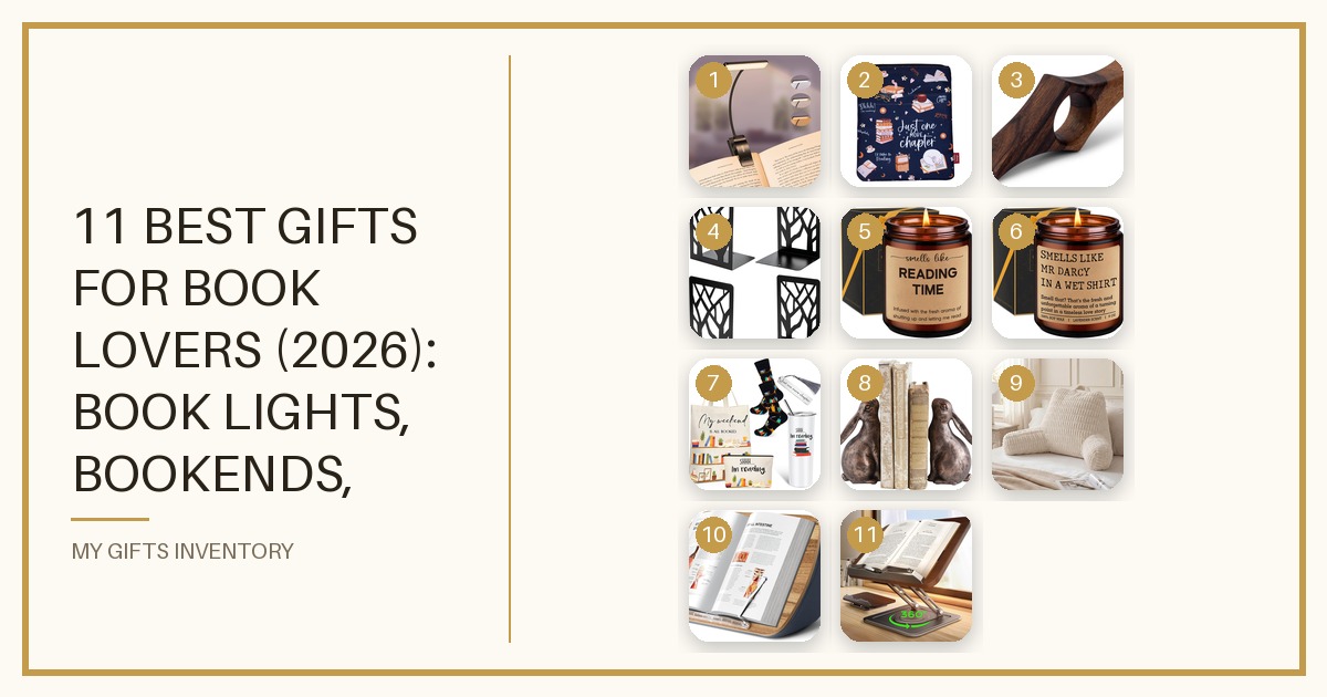 11 Best Gifts for Book Lovers (2026): Book Lights, Bookends, Reading Pillows & Bookish Candles