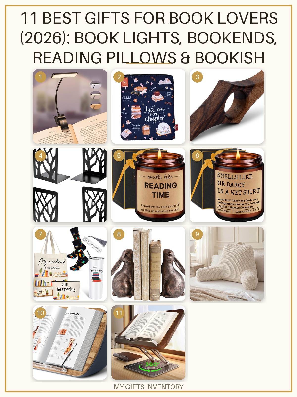 11 Best Gifts for Book Lovers (2026): Book Lights, Bookends, Reading Pillows & Bookish Candles