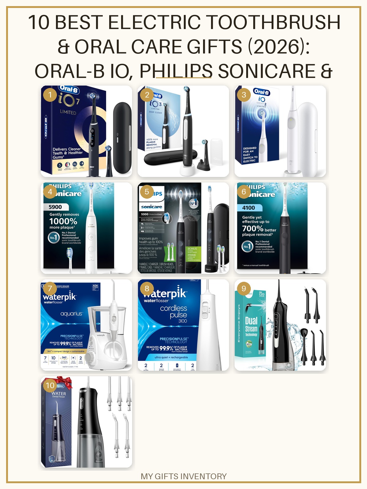 10 Best Electric Toothbrush & Oral Care Gifts (2026): Oral-B iO, Philips Sonicare & Water Flossers
