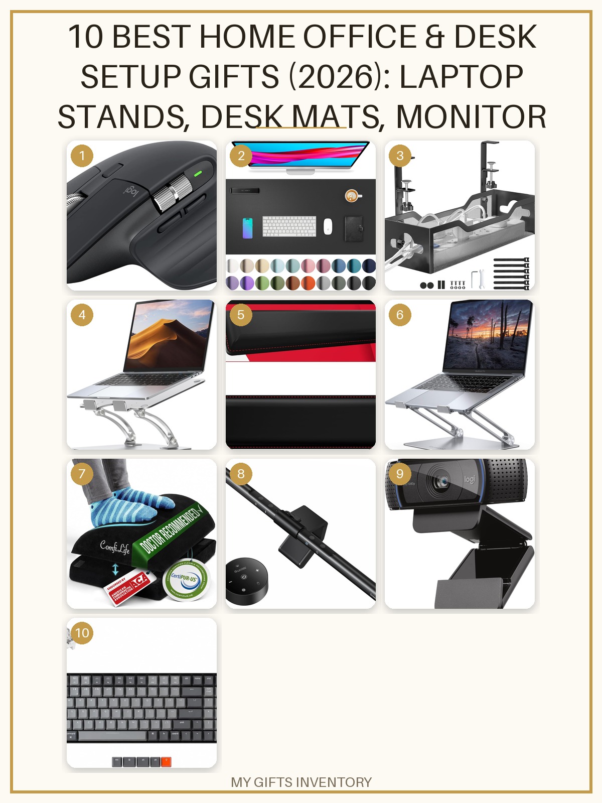 10 Best Home Office & Desk Setup Gifts (2026): Laptop Stands, Desk Mats, Monitor Light Bars, Mice, Keyboards & Ergonomic Picks