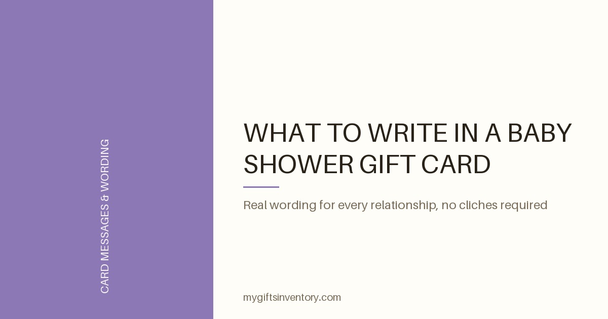What to Write in a Baby Shower Gift Card