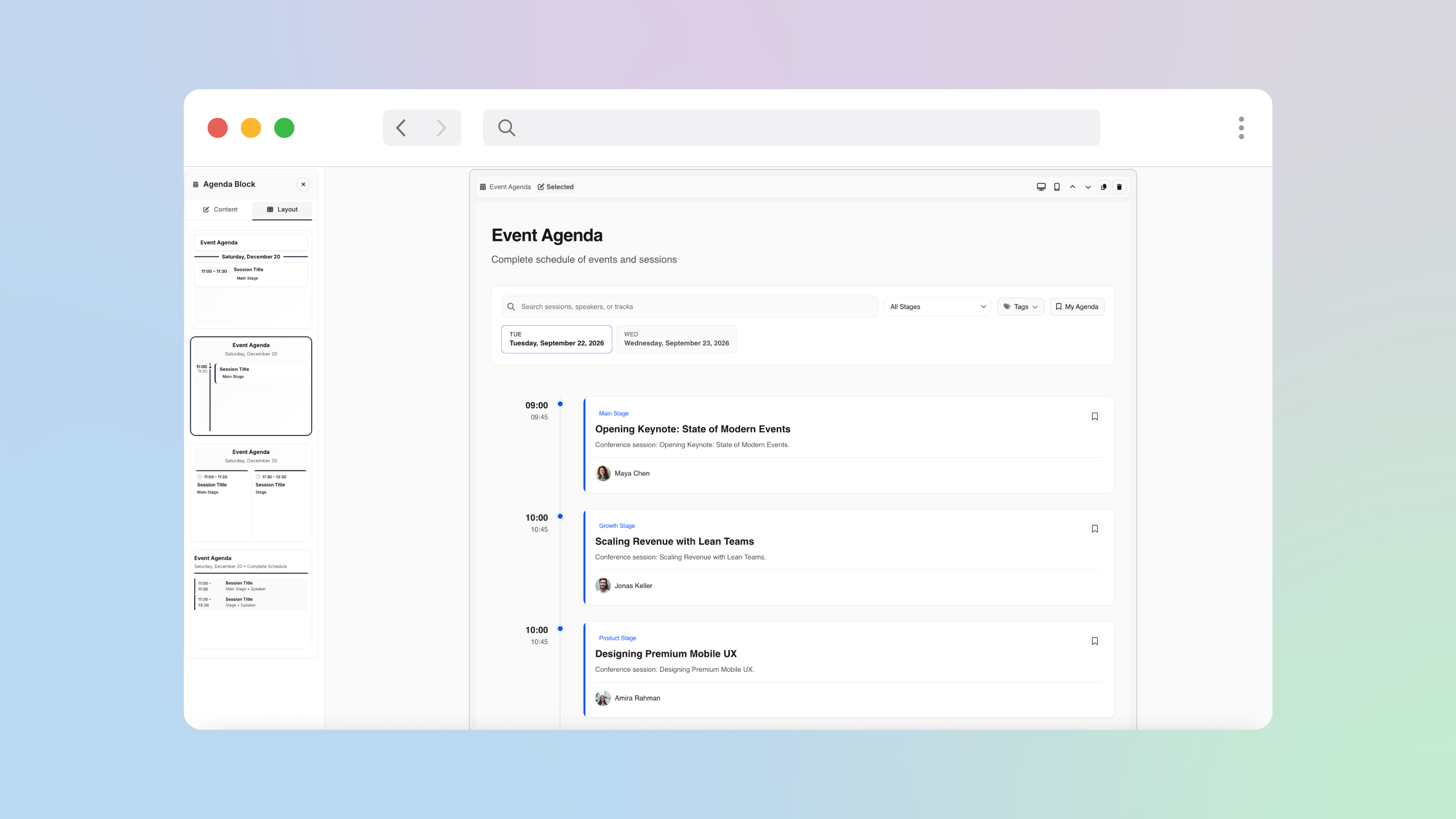 Intelligent Agenda Builder