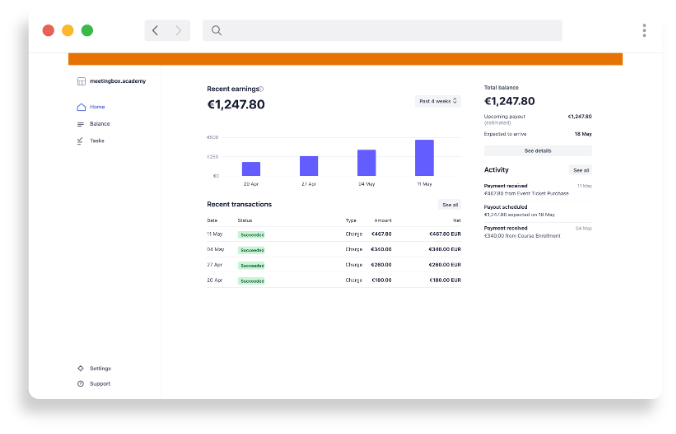 Stripe payments for Meetingbox hubs
