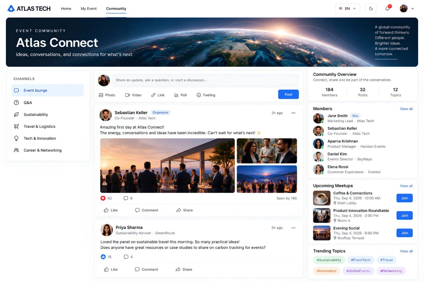 Feed der Event-Community
