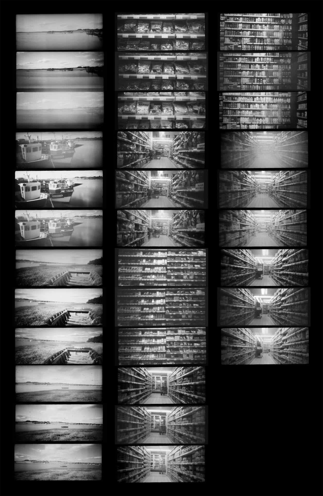 appareil photo sténopé RVB couleur noir et blanc