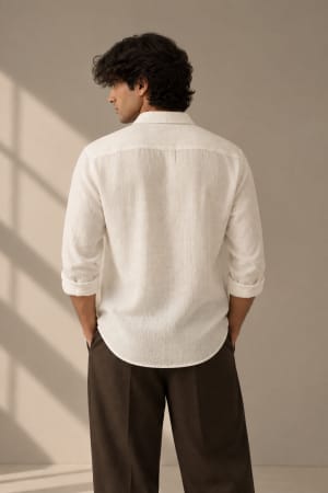 ivory-white-linen-blend-shirt ivory-white image 3