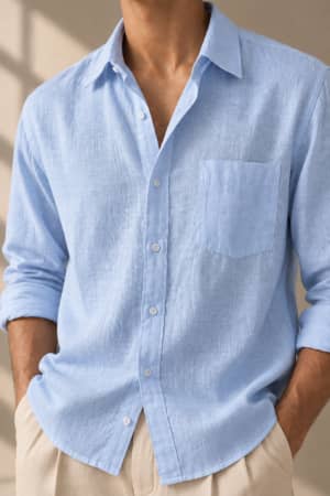 sky-blue-linen-blend-shirt sky-blue image 4