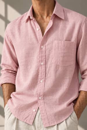 light-pink-linen-blend-shirt blush-pink image 4