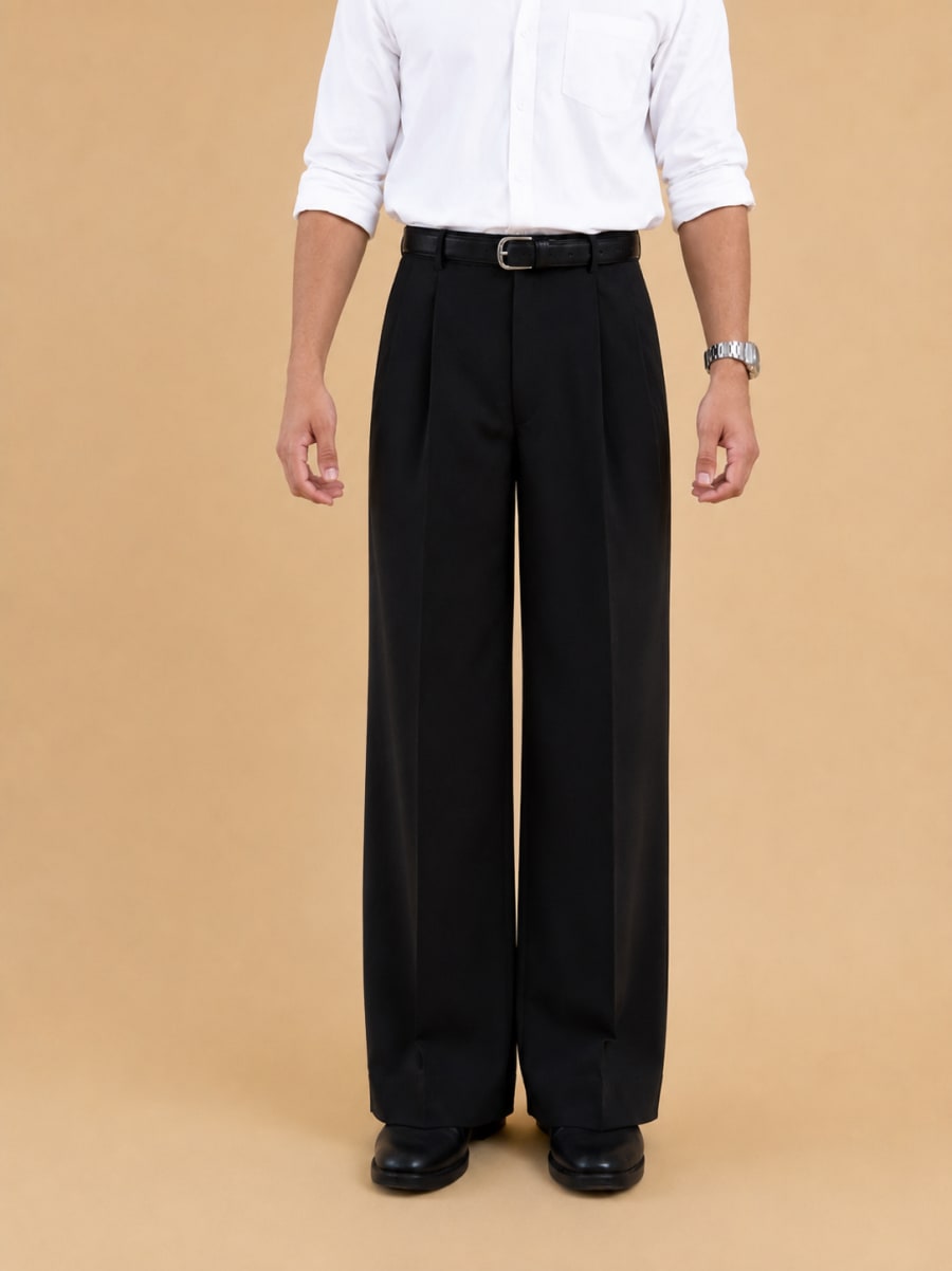 wide-leg-trouser black image 1