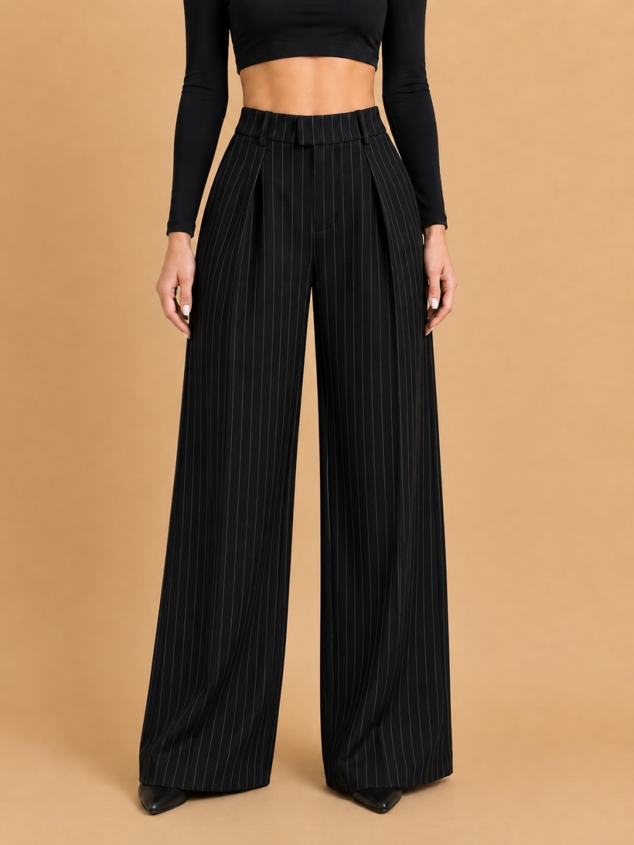 blackwidelegpinstripe black image 1
