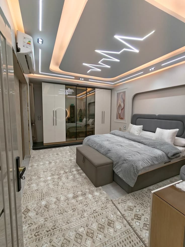 Modern Luxury Bedroom Ceiling & Interior Finish