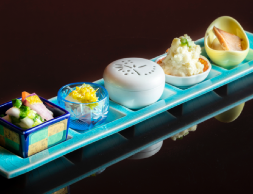 Menu kaiseki chez Sangen à Toyama