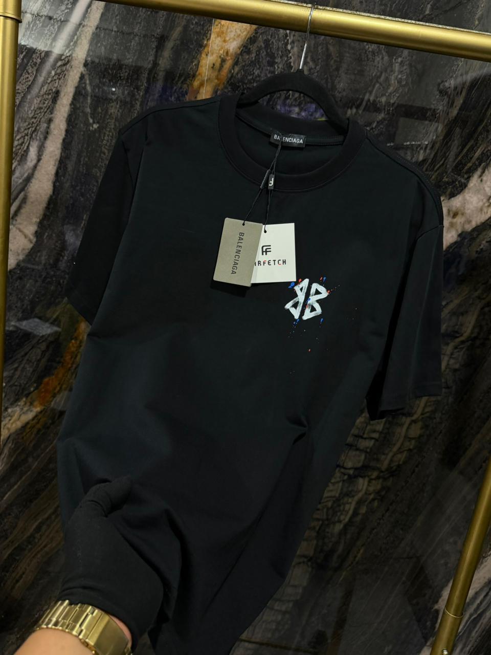 Balenciaga – BB Paint Logo Tee (Caballero)