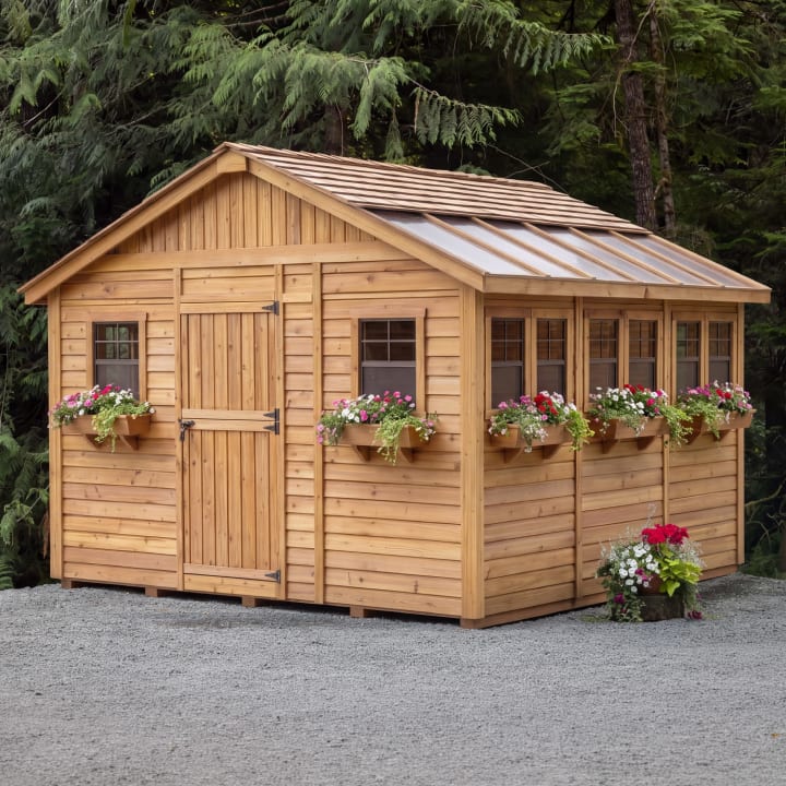 12×12 Sunshed Garden Shed - Greenhouse & Workspace