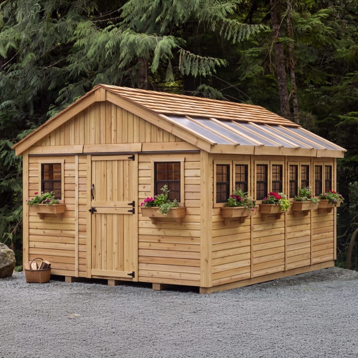 12×16 Sunshed Garden Shed - Greenhouse & Workspace