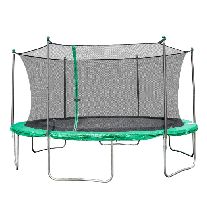15' Green Trampoline with Enclosure
